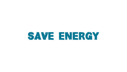 Digital png blue text of save energy on transparent background