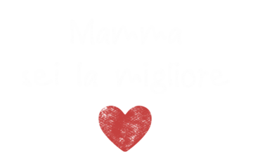 Digital png text of mamma sei la migliore on transparent background