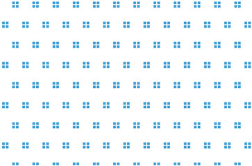 Fototapeta na wymiar Digital png illustration of blue pattern of repeated shapes on transparent background