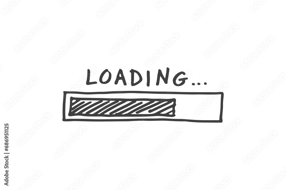 Fototapete digital png illustration of bar with loading text on transparent background