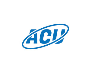 ACU logo design vector template