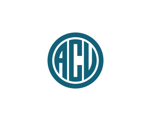 ACU logo design vector template
