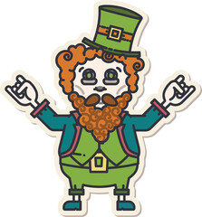 Digital png illustration of ginger character with green suit and hat on transparent background