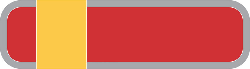 Digital png illustration of red and yellow abstract shape on transparent background