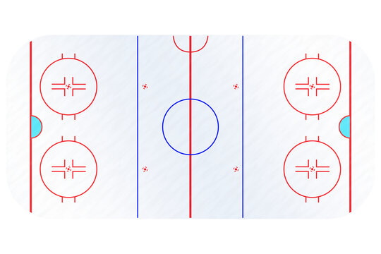 Digital png illustration of hockey court on transparent background