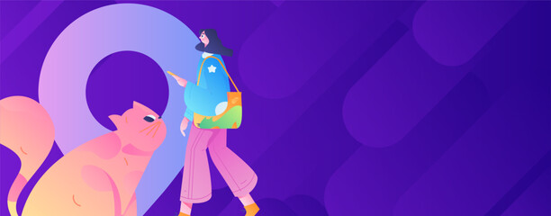 Holiday travel travel characters internet background vector hand drawn illustration
