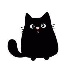 Cartoon black cat