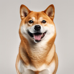 Image of a shiba inu dog on clean background. Mammals. Pet. Animals.