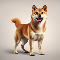 Image of a shiba inu dog on clean background. Mammals. Pet. Animals.