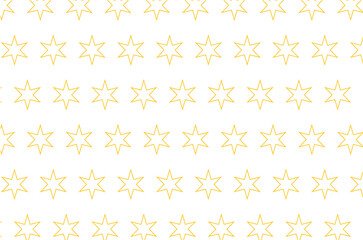 Digital png illustration of yellow pattern of repeated stars on transparent background