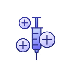 vaccine booster shot icon with outline