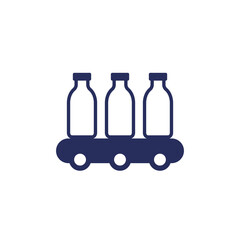 beverage factory icon on white