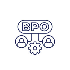 BPO line icon on white
