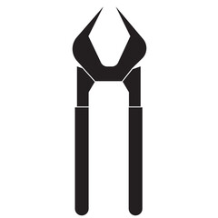 Digital png illustration of black pincers on transparent background