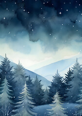 Naklejka premium a beautiful winter scene