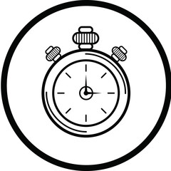 Digital png illustration of white circle with timer on transparent background