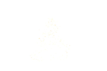 Digital png illustration of light trails forming christmas tree on transparent background