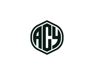 ACY logo design vector template