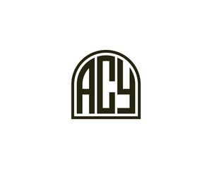 ACY logo design vector template