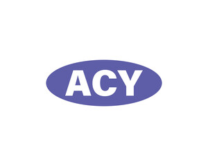 ACY logo design vector template