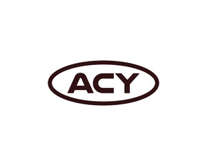 ACY logo design vector template