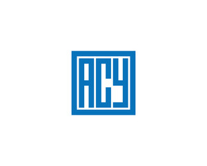 ACY logo design vector template