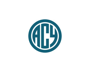 ACY logo design vector template
