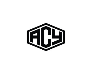 ACY logo design vector template