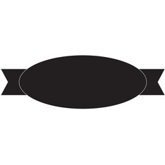 Digital png illustration of black badge with copy space on transparent background
