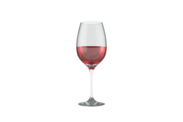 Digital png illustration of glass of red wine on transparent background