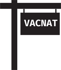 Digital png illustration of sign with vacant text on transparent background