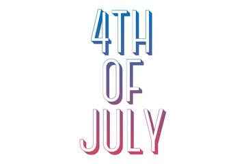 Digital png illustration of 4th of july text on transparent background