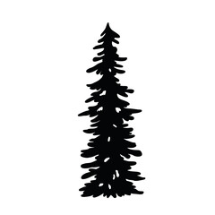 Obraz premium Christmas tree, Fir tree, Pine Tree, cut file, Tree, forest, nature, Tree shape
