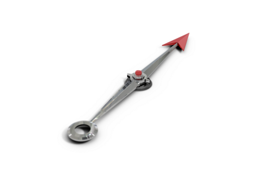 Digital png illustration of compass pointer on transparent background