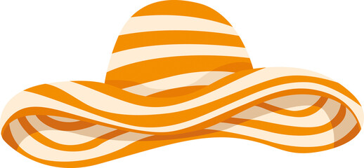 Digital png illustration of female summer hat on transparent background