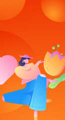 3.12 International Women's Day professional women flat character vector concept operation hand drawn illustration
