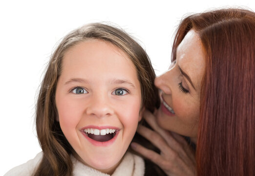 Digital png photo of happy caucasian mother and daughter on transparent background