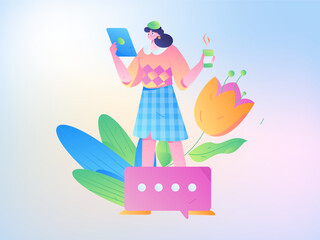 3.12 International Women's Day professional women flat character vector concept operation hand drawn illustration
