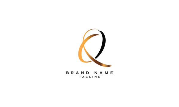 XQ, QX, Abstract initial monogram letter alphabet logo design