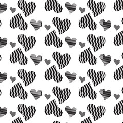 Naklejka premium Digital png illustration of black pattern of repeated shapes on transparent background