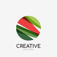 Modern abstract logo design. Geometric vector art. Clean overlapping lines and abstract shapes. Perfect for modern brand