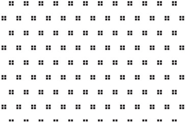 Fototapeta na wymiar Digital png illustration of black pattern of repeated squares on transparent background