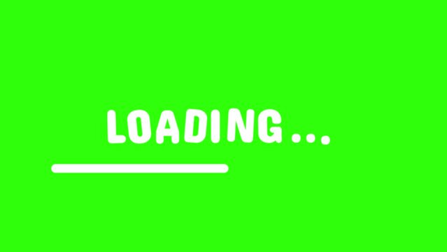 loading animation waiting for loading bar green screen video 4k