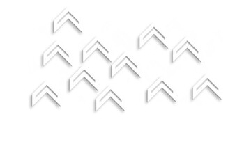 Digital png illustration of white arrows pointing up on transparent background