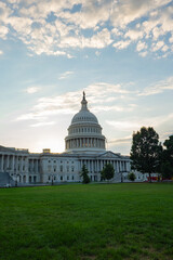 Capitol building for banner. Landmarks Washington DC, Supreme Court, Washington monument, American national mall.
