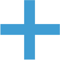 Digital png illustration of blue cross on transparent background
