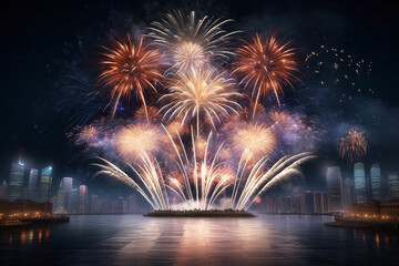 Fototapeta premium New year's firework