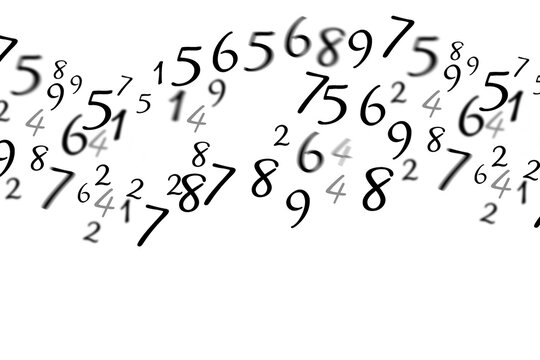 Digital png illustration of black and white numbers on transparent background