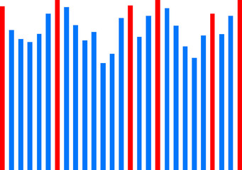 Digital png illustration of blue and red chart on transparent background