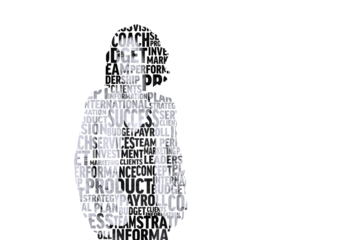 Digital png illustration of silhouette of woman with success text on transparent background